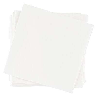 Beverage Napkin w/Uncoined Edge (White) Thumbnail