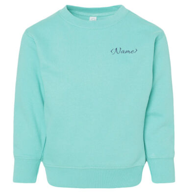 Name with Back Design - Toddler Fleece Crewneck Sweatshirt Thumbnail